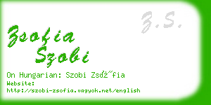 zsofia szobi business card